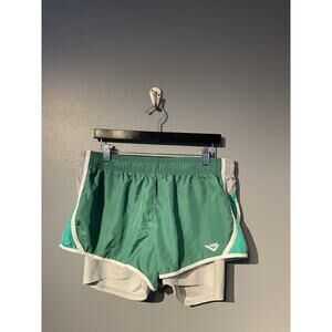 pony athletic Lined Running Shorts Size Xl Green And Gray
